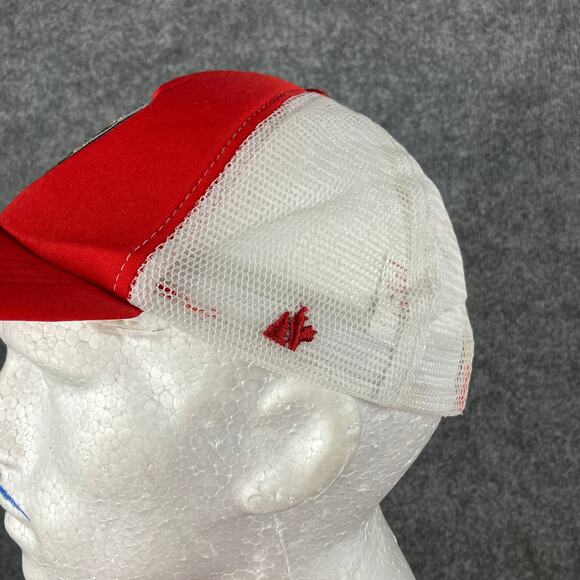 Great Northern Canada Trucker Hat Red Mesh Snapback Cap One Size - Picture 3 of 8